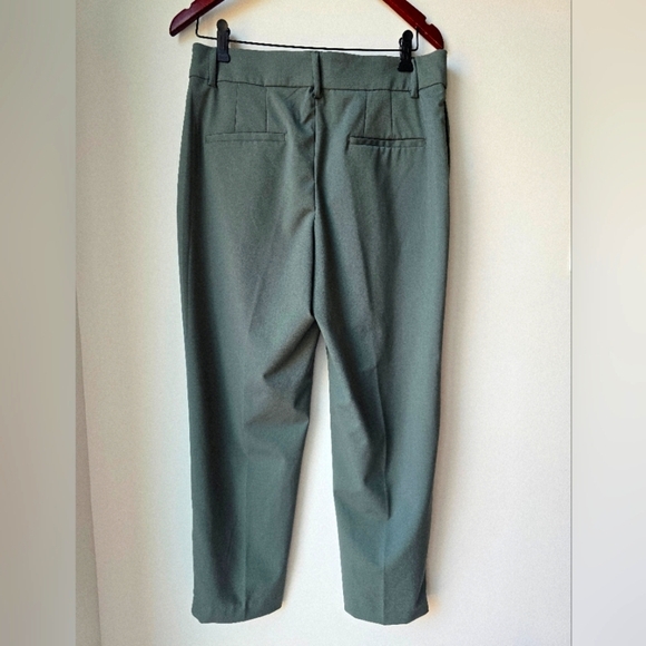 H&M Green Khaki Ankle Pants Dress Trousers Size 10 M - Picture 5 of 5